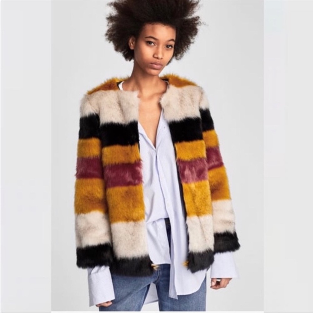 ZARA Faux Fur Coat